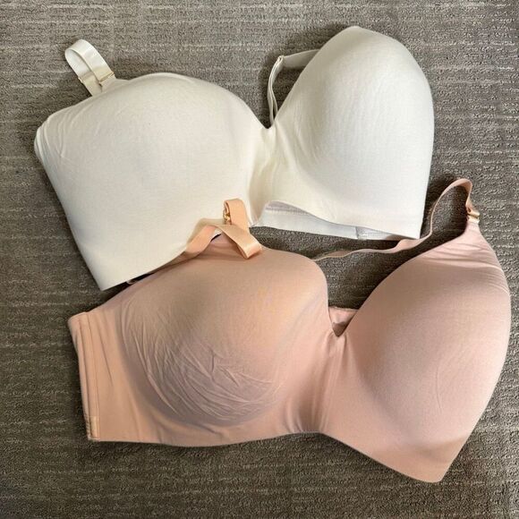 ThirdLove 24/7 Pima Cotton Wireless Bra Bundle Soft Pink White 42G - Picture 1 of 10